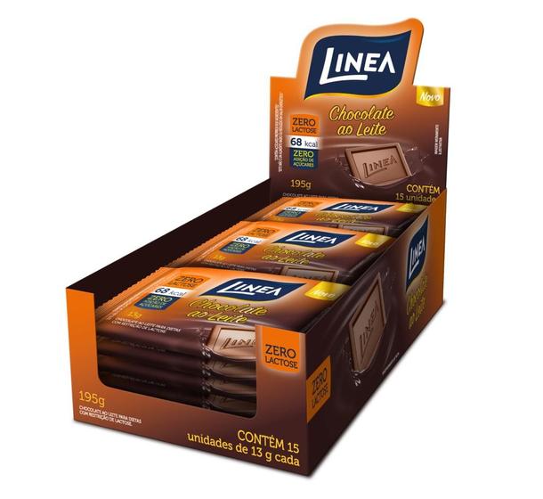 Imagem de Linea Mini Chocolate Ao Leite Sem Açúcar e Sem Lactose 13g - 15 Un