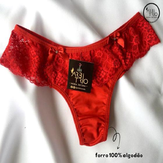 Imagem de Lingerie Calcinha Angel Micro Fio Vermelho Moda Intima