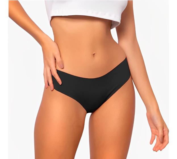 Imagem de Lingerie Calcinha Sem Custura Normal Tecido Leve 533