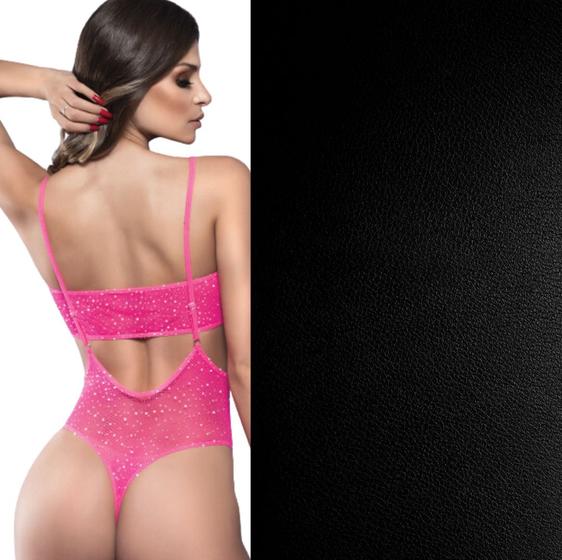 Imagem de Lingerie Sexy - Body com Strass Sensual - Yaffa - Tamanho único.