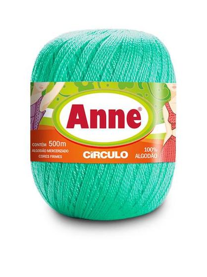 Imagem de Linha Anne 500 Metros de 295 TEX e 100% Algodão Circulo para Crochê, Tricô, Bico, Barra, Artesanato e Amigurumi