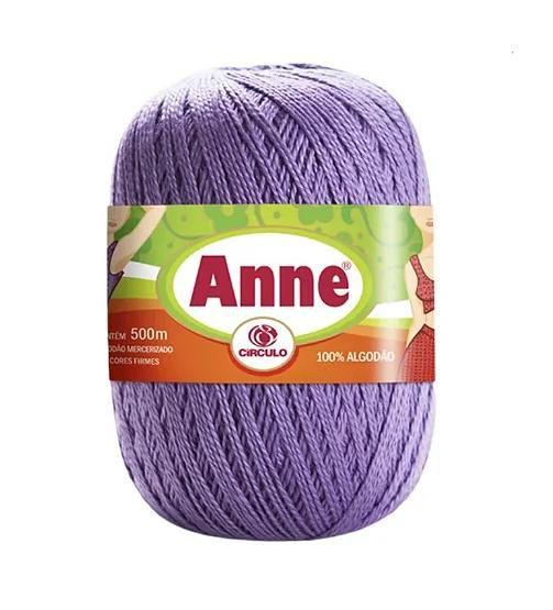 Imagem de Linha Anne 500 Metros de 295 TEX e 100% Algodão Circulo para Crochê, Tricô, Bico, Barra, Artesanato e Amigurumi