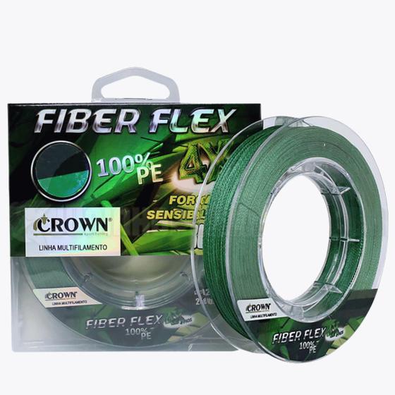 Imagem de Linha crown multifilamento fiber flex 4x verde escuro - 300m