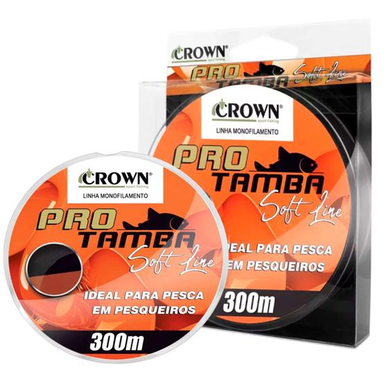 Imagem de Linha Crown Pro Tamba Soft Laranja Ideal Para Pesqueiros 0,37mm 27 Lb  300m