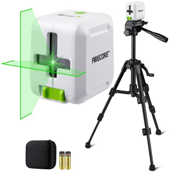 Imagem de Linha cruzada verde Firecore G20 de nível laser com tripé e bolsa