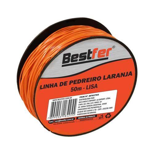 Imagem de Linha de Pedreiro Lisa Laranja Para Construção Civil Bestfer