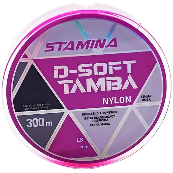 Imagem de Linha de Pesca D-Soft Tamba 300m Rosa - Stamina 0,33mm