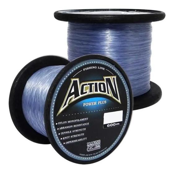 Imagem de Linha de pesca marine sports action power plus grey 0,300mm /600mt - 16lb/7,2kg