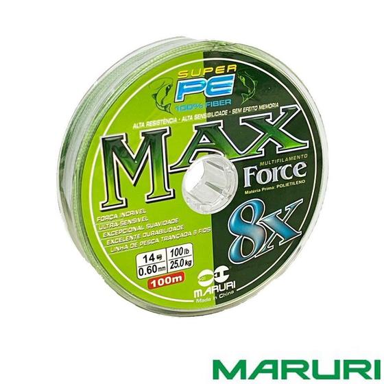 Imagem de Linha de Pesca Maruri Max Force 8x Multifilamento 0,18mm 10Kg 100mts