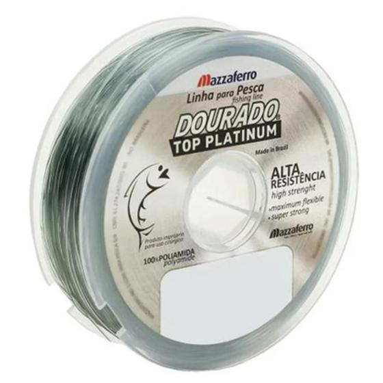 Imagem de Linha de Pesca Mazzaferro Dourado Top Platinum 0,45mm 100m Prateado