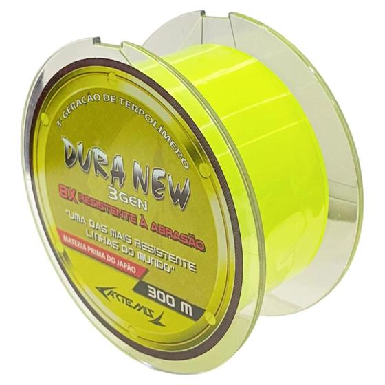 Imagem de Linha De Pesca Monofilamento Artemis Dura New 0,30mm 21lb-10,23kg Carretel C/ 300m Cor Amarelo