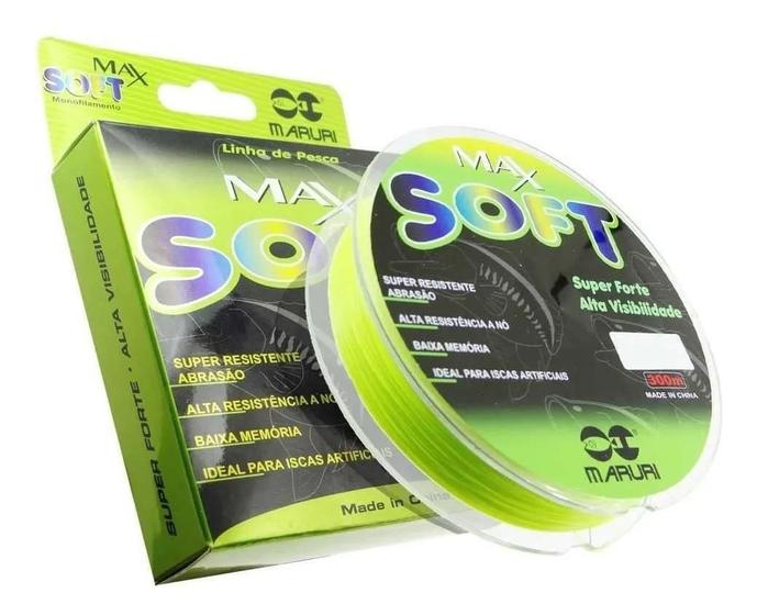 Imagem de Linha de pesca monofilamento maruri max soft 0.467 verde - 28lb - 300m