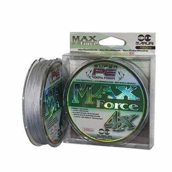 Imagem de Linha De Pesca Multifilamento 150m Max Force 4 Fios 0,40mm 53lb