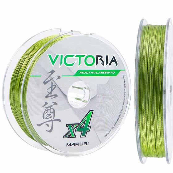 Imagem de Linha de Pesca Multifilamento 4 Fios Victoria Verde 200m 0,40mm 53lb