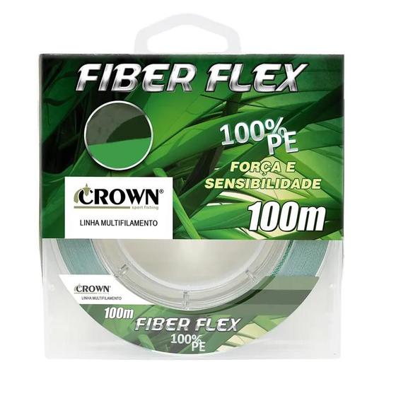 Imagem de Linha de pesca multifilamento crown fiber flex 0,20mm - 24lb - 100mtr