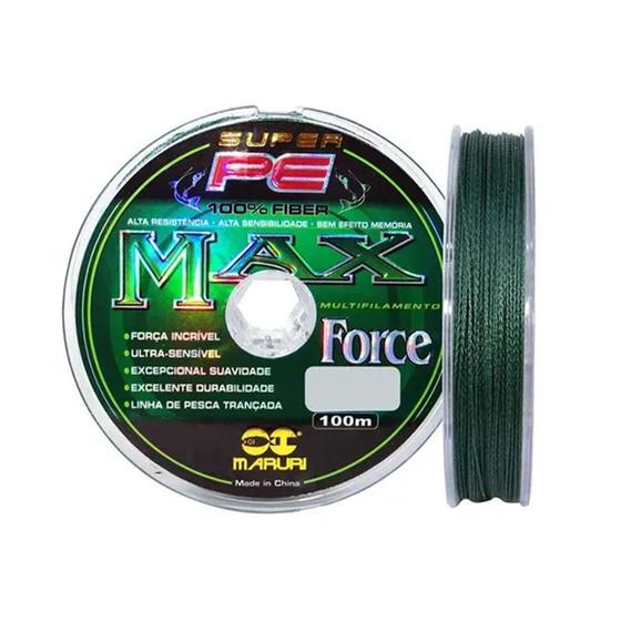 Imagem de Linha de Pesca Multifilamento Maruri Super PE Max Force 4X Verde 100m