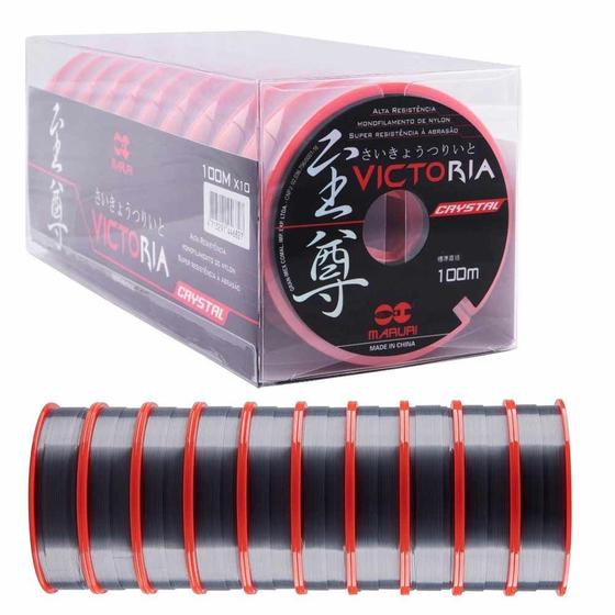 Imagem de Linha de Pesca Nylon Victoria Cinza 0,30mm 17lbs 1000 metros