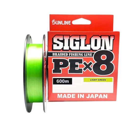 Imagem de Linha de Pesca Pescaria Sunline Siglon X8 3.0 0,296mm 50lb 600m Light Green