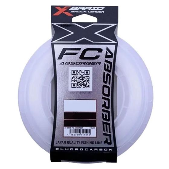 Imagem de Linha de Pesca Shock Leader Fluorocarbon FC Absorber X-Braid YGK 0,65mm 50lb 60m