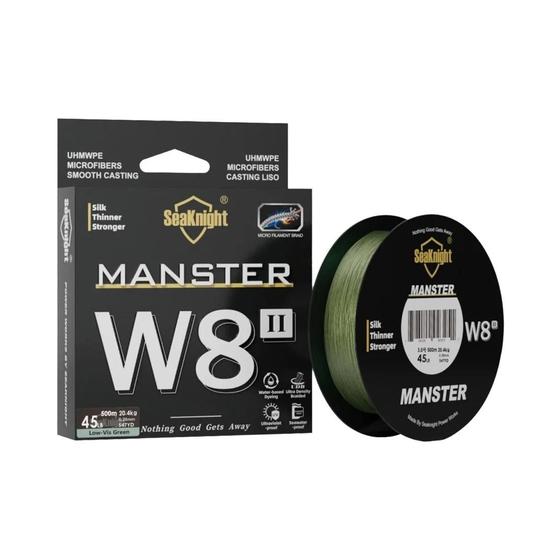 Imagem de Linha de Pesca Trançada Seaknight W8 II - 8 Fios, Grande Ângulo, Água Doce e Salgada