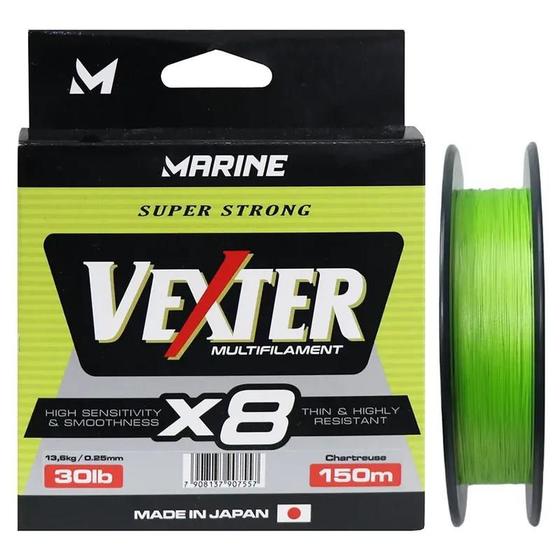 Imagem de Linha de pesca x8 multifilamento 30lb 0.25mm - 150m chartreuse