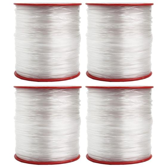 Imagem de Linha Fio de Nylon Incolor Resistente 1.0mm Para Artesanato Bijuteria 4 Unidades 