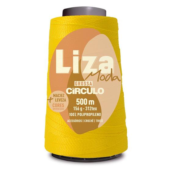 Imagem de Linha Liza Moda Grossa Fio n 2 Cone com 500 Metros e 100% Polipropileno Circulo