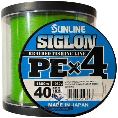 Imagem de Linha modelo siglon pe x4 1,800m nr 2.5 40lb light green sunline