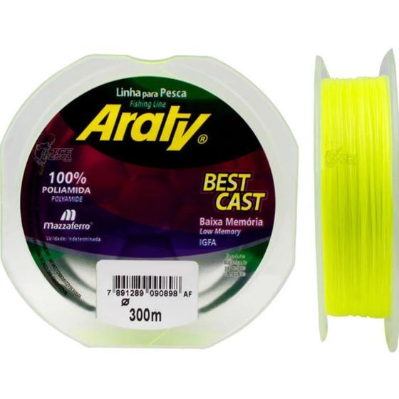 Imagem de Linha Monofilamento Araty Mazzafero 0.40MM 300M Amarelo Neon