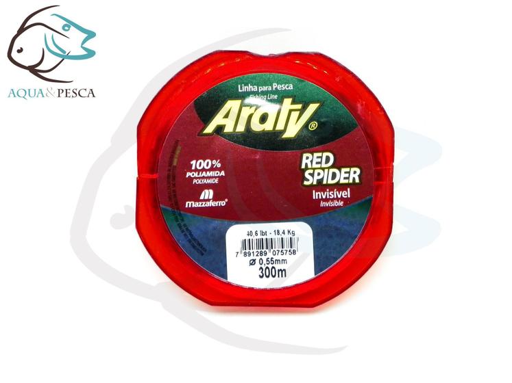 Imagem de Linha Monofilamento Araty Mazzaferro Red Spider 0,55mm 300m