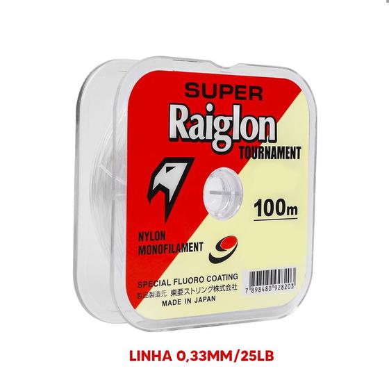 Imagem de Linha Monofilamento Bca Super Raiglon 0,330mm 25lb 100m