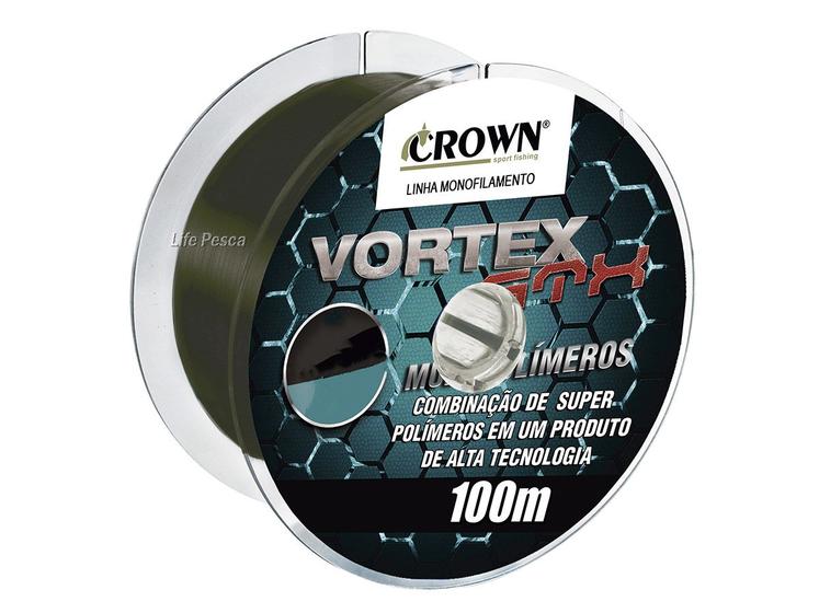 Imagem de Linha Monofilamento Crown Vortex GTX 0.37mm 30lb/13,60Kg - 100 Metros