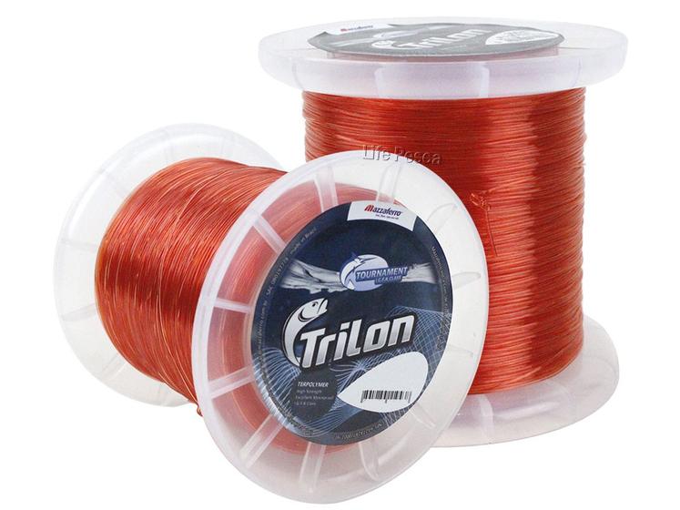 Imagem de Linha Monofilamento Mazzaferro Trilon 0.90mm (77,5lb/35,2kg)  Salmão - 300 Metros