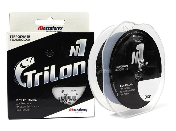 Imagem de Linha Monofilamento Mazzaferro Trilon Number One 0.27mm (11,0lb/5,0kg) Black - 300 Metros