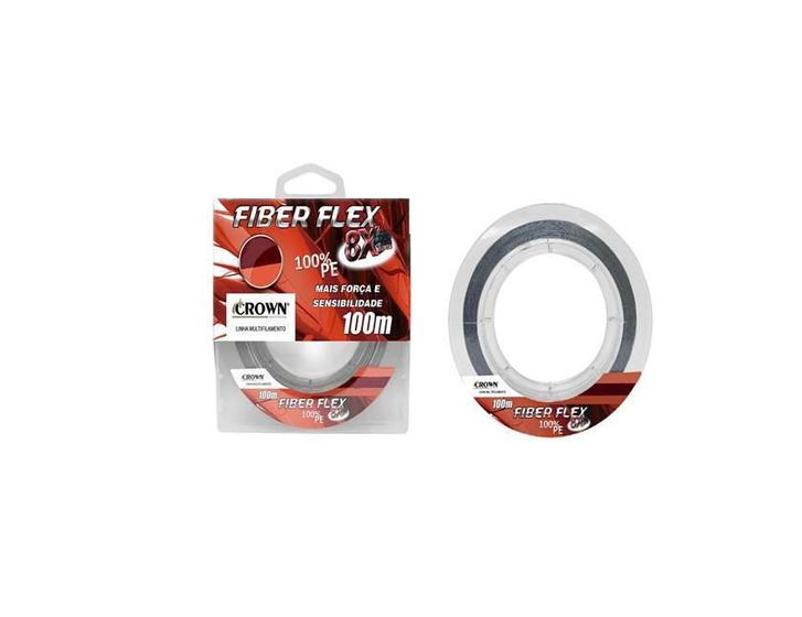 Imagem de Linha Multifilamento Crown Fiber Flex 8X 0,18Mm 24Lbs 100M