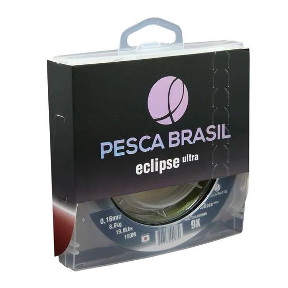 Imagem de Linha Multifilamento Eclipse Ultra 9 Fios Verde Musgo 150m - Pesca Brasil