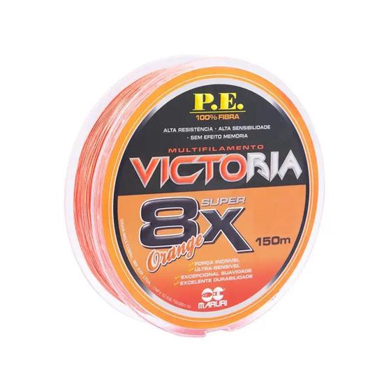 Imagem de Linha Multifilamento Victoria 8x 150mts Orange - Maruri 0,52mm