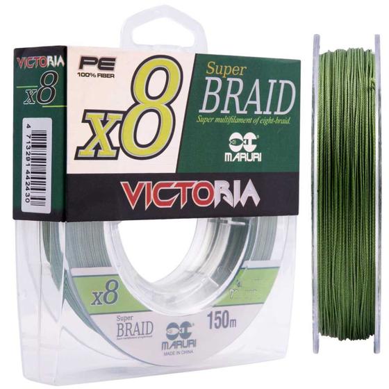 Imagem de Linha Multifilamento Victoria 8X 60lb 0,45mm Verde 150m