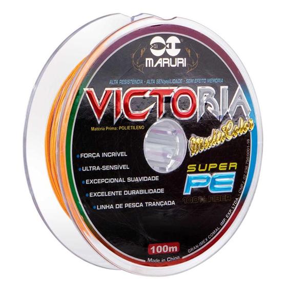 Imagem de Linha Multifilamento Victoria 8x Multicolor 100m 0,14mm 17lbs - Maruri