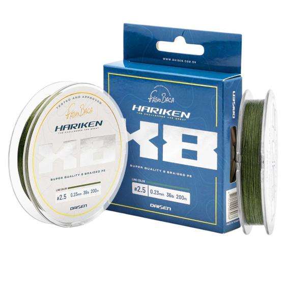 Imagem de Linha para Pesca Multifilamento Hariken 8x fios verde 200 Metros By Fabio Baca