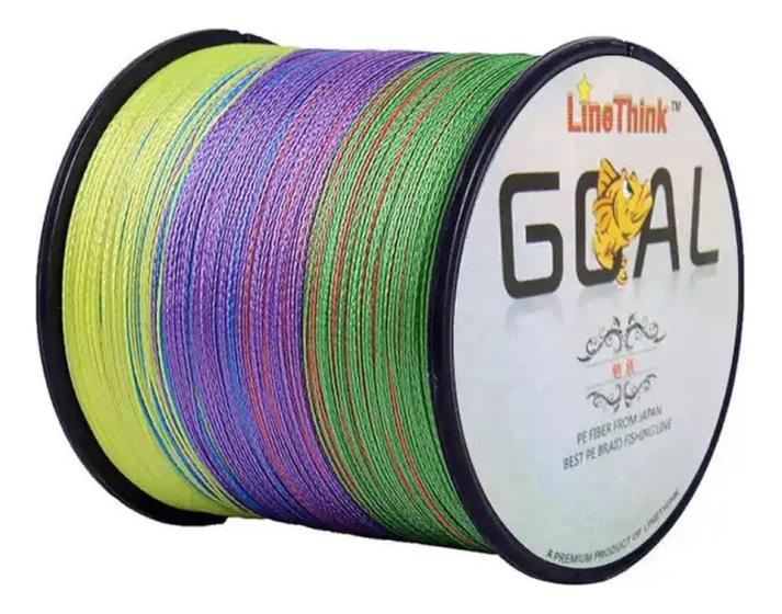 Imagem de Linha Pesca 500m Multifilamento Colorida Forte Resistente 018mm