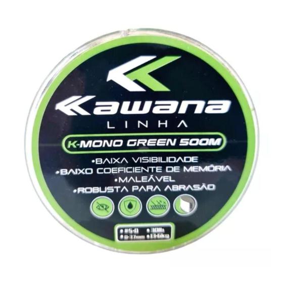 Imagem de Linha Pesca Kawana K-Mono Green 500Mts 0,4Mm 37Lbs 16,7Kg