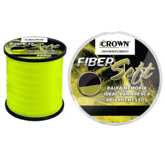 Imagem de Linha Pesca Monofilamento Crown Fiber Soft 0,31Mm 19Lb 500Mt