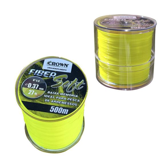 Imagem de Linha Pesca Monofilamento Crown Fiber Soft 37mm 27 lb N5.0