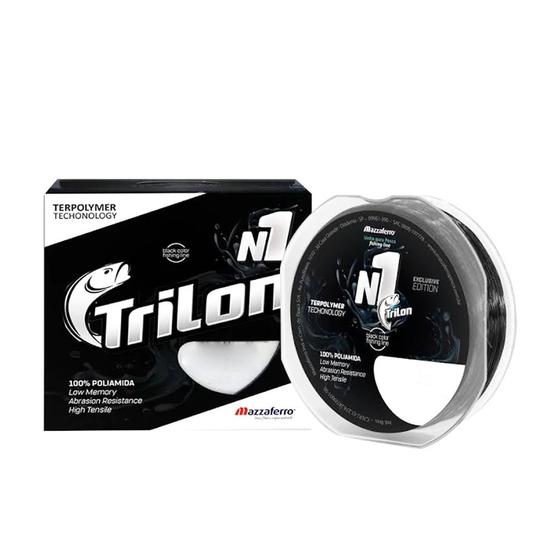 Imagem de Linha Pesca Monofilamento Mazzaferro Trilon Number One Black 300m 0.37mm Preto