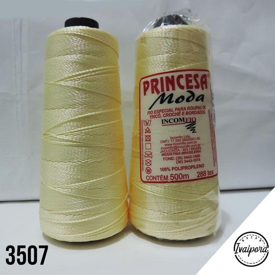 Imagem de Linha Princesa Moda 500m Bege Palha/crochê / Tranças Para Cabelo