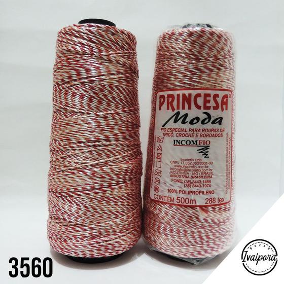 Imagem de Linha Princesa Moda 500m Vermelho Mescla/crochê / Tranças Para Cabelo