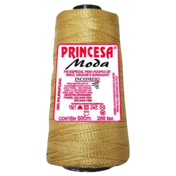 Imagem de Linha Princesa Moda Fio Grosso Cone com 500 Metros 100% Polipropileno Incomfio para Trança de Cabelo, Box Braids, Tricô, Nagô e Crochê