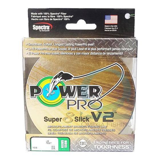 Lenza Trecciata Power Pro Super8Slick V2 8 Capi Verde Muschio Alta Resistenza Pesca