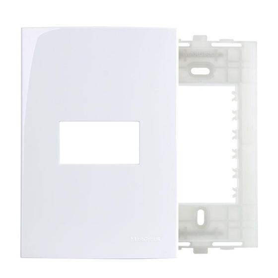 Imagem de Linha Sleek Conj Placa 4x2 p/ 1 Módulo Horizontal - MarGirius